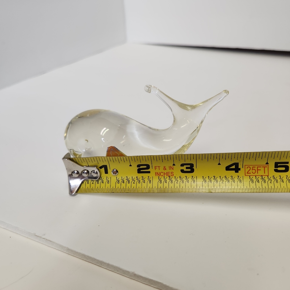 Vintage Murano Italian Blown Glass Whale Figurine Art Home Decor Collectible - Picture 10 of 10
